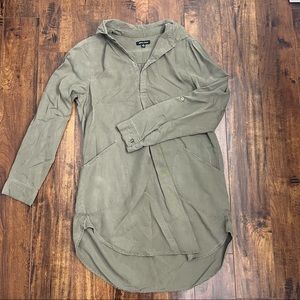 Winners Washed out Long Loose Army Green Dress with Pockets